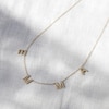 Thumbnail Image 3 of Juliette Maison Black Diamond Station Name Necklace 7/8 ct tw Round 10K Rose Gold