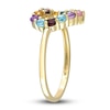 Thumbnail Image 2 of Natural Multi-Gemstone Heart Ring 10K Yellow Gold