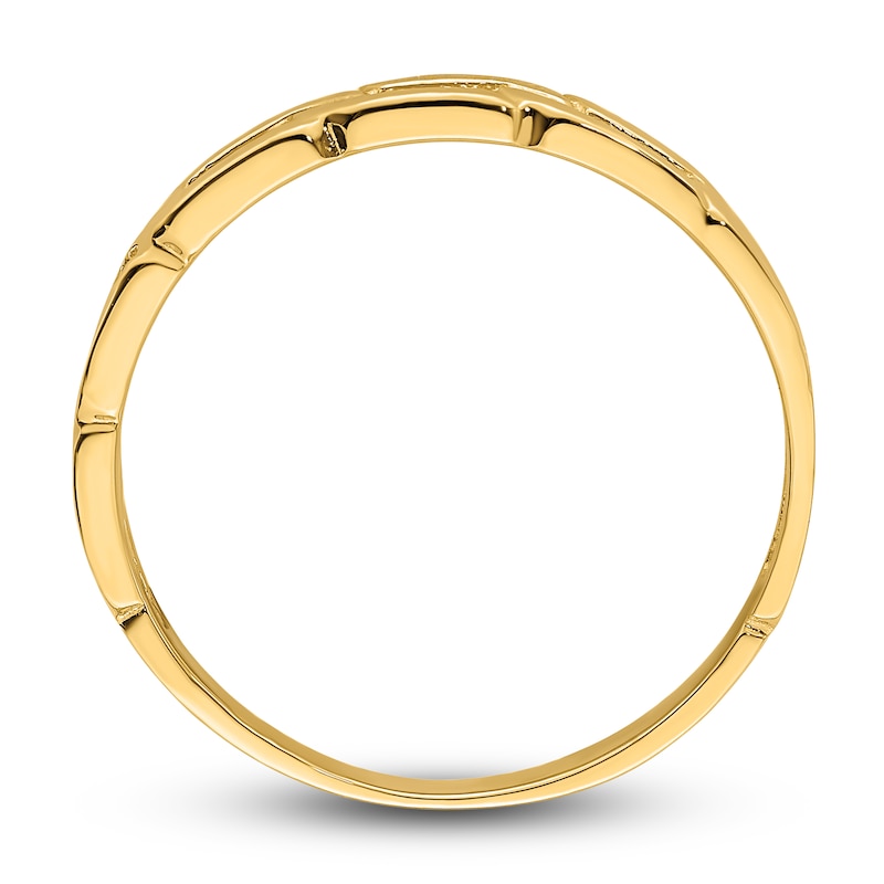 Main Image 2 of Chain Link Ring 14K Yellow Gold