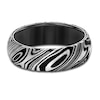 Thumbnail Image 2 of Men's Damascus Wedding Band Black Tungsten/Damascus Steel 7.0mm