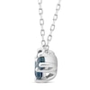 Thumbnail Image 2 of Montana Blue Natural Sapphire 3-Stone Pendant Necklace 14K White Gold 18&quot;