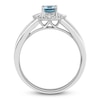 Thumbnail Image 2 of Natural Aquamarine Ring 1/6 ct tw Diamonds 10K White Gold