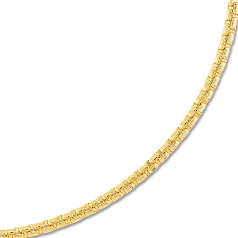 Solid Box Chain Necklace 18K Yellow Gold 24" 2.7mm