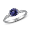 Thumbnail Image 2 of Natural Tanzanite & Diamond Engagement Ring 1/20 ct tw 14K White Gold