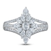 Thumbnail Image 3 of Oval, Round & Marquise-Cut Diamond Ring 1-1/4 ct tw 14K White Gold