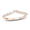 Thumbnail Image 1 of Round & Baguette-Cut Diamond Contour Anniversary Band 1/4 ct tw 14K Rose Gold