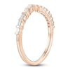 Thumbnail Image 2 of Round & Baguette-Cut Diamond Contour Anniversary Band 1/4 ct tw 14K Rose Gold