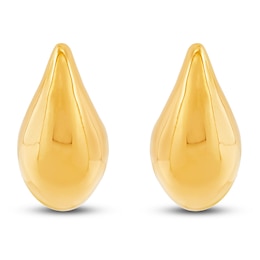 Teardrop Stud Earrings 14K Yellow Gold 30mm