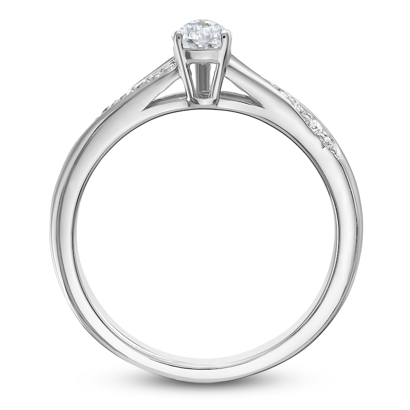 Pear-Shaped Diamond Engagement Ring 5/8 ct tw 14K White Gold