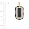 Thumbnail Image 2 of Men's Black & White Diamond Dog Tag Charm 1-3/4 ct tw 10K Yellow Gold