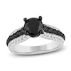 Thumbnail Image 0 of Brilliant Moments Round-Cut Black & White Diamond Engagement Ring 2-1/2 ct tw 14K White Gold