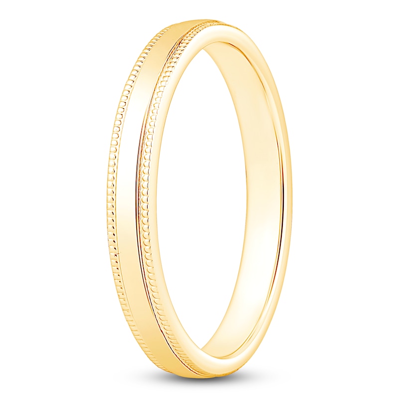 Main Image 2 of Milgrain Wedding Band 14K Yellow Gold 2.5mm