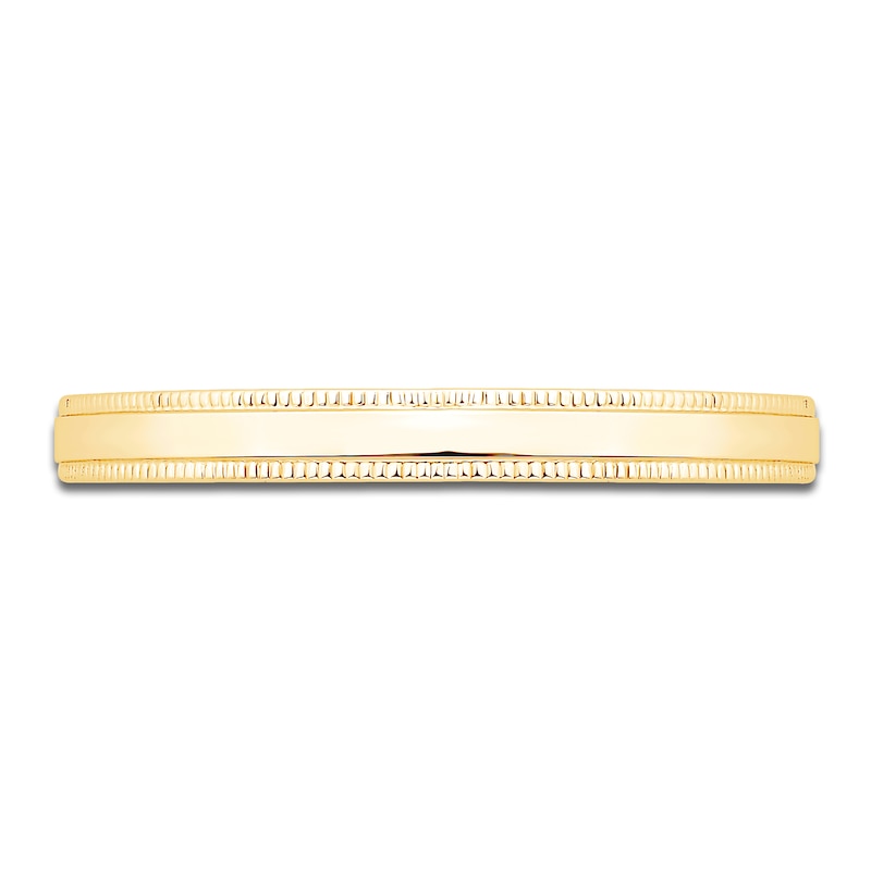 Main Image 3 of Milgrain Wedding Band 14K Yellow Gold 2.5mm