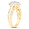 Thumbnail Image 1 of Brilliant Moments Multi-Diamond Oval Halo Engagement Ring 1 ct tw 14K Two-Tone Gold