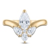 Thumbnail Image 2 of Brilliant Moments Pear-Shaped & Round-Cut Diamond Chevron Engagement Ring 1-1/4 ct tw 14K Yellow Gold