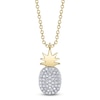 Thumbnail Image 1 of Shy Creation Diamond Pineapple Necklace 1/10 ct tw 14K Yellow Gold 18&quot; SC55025564V2RD