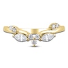 Thumbnail Image 3 of Certified Marquise & Round-Cut Diamond Contour Anniversary Ring 1/3 ct tw 14K Yellow Gold