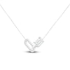 Thumbnail Image 2 of Emerald-Cut Lab-Created Diamond Link Necklace 1/2 ct tw 14K White Gold 18&quot;