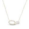 Thumbnail Image 1 of Oval-Cut Lab-Created Diamond Oval Link Necklace 1-1/2 ct tw 14K Yellow Gold 18&quot;