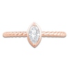 Thumbnail Image 3 of Marquise-Cut Diamond Solitaire Rope Twist Promise Ring 1/8 ct tw 10K Rose Gold (I1/I)