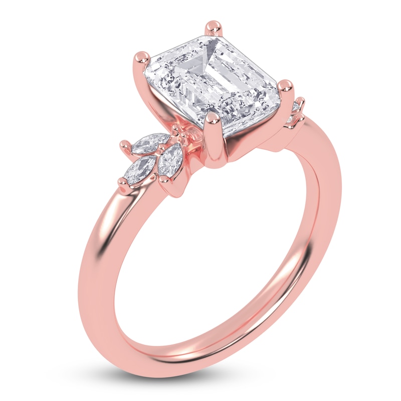 Main Image 2 of Radiant-Cut Created By Jared Studio Lab-Created Diamond Engagement Ring 2-1/6 ct tw 14K Rose Gold