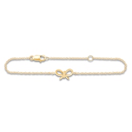 Children's Bow Bracelet 14K Yellow Gold 6&quot;