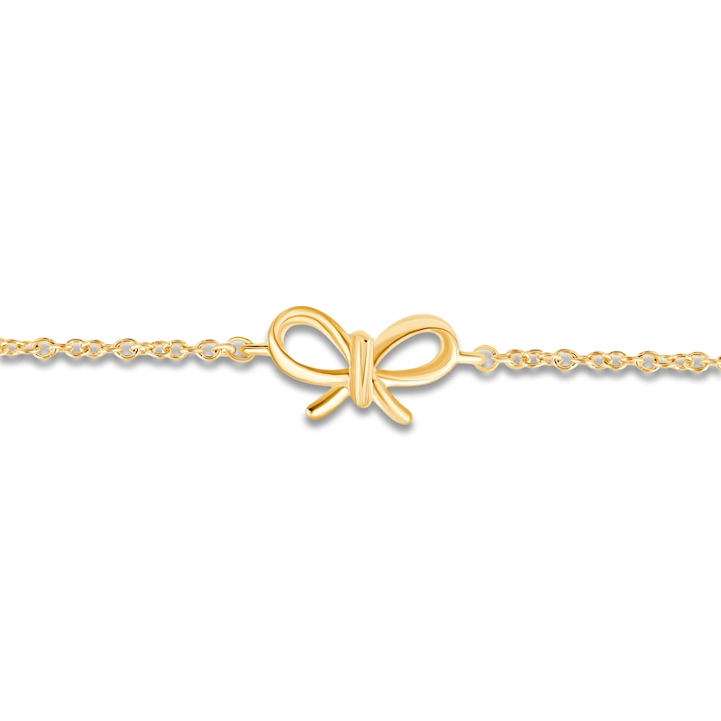 Main Image 2 of Children's Bow Bracelet 14K Yellow Gold 6&quot;