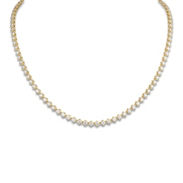 Matinee by A Link Diamond Abbracci Tennis Necklace 6-3/8 ct tw 18K Yellow Gold 16&quot;