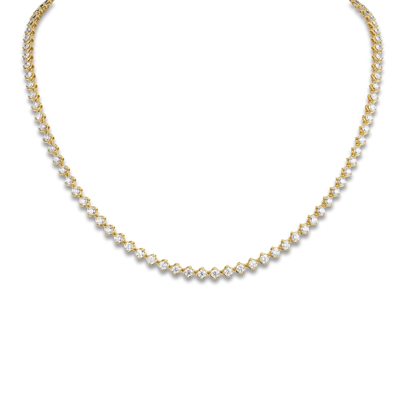 Main Image 1 of Matinee by A Link Diamond Abbracci Tennis Necklace 6-3/8 ct tw 18K Yellow Gold 16&quot;