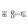 Thumbnail Image 3 of Round-Cut Lab-Created Diamond Solitaire Stud Earrings Gift Set 1-5/8 ct tw 14K White Gold (SI2/F)