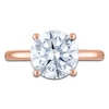 Thumbnail Image 3 of Round-Cut Lab-Created Diamond Engagement Ring 3 ct tw 18K Rose Gold (VS2/F)