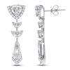 Thumbnail Image 1 of J'Lure Trillion Curved Brilliant-Cut, Half Moon Brilliant-Cut & Tie Step-Cut Lab-Created Diamond Dangle Earrings 3-1/3 ct tw 14K White Gold