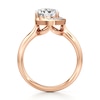 Thumbnail Image 2 of J'Lure Pear Step-Cut Lab-Created Diamond Half-Halo Engagement Ring 3 ct tw 18K Rose Gold