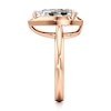 Thumbnail Image 3 of J'Lure Pear Step-Cut Lab-Created Diamond Half-Halo Engagement Ring 3 ct tw 18K Rose Gold