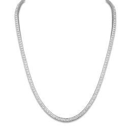 1933 by Esquire Men's Square-Cut Natural White Topaz Necklace Sterling Silver 22&quot;