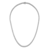 Thumbnail Image 2 of 1933 by Esquire Men's Square-Cut Natural White Topaz Necklace Sterling Silver 22&quot;