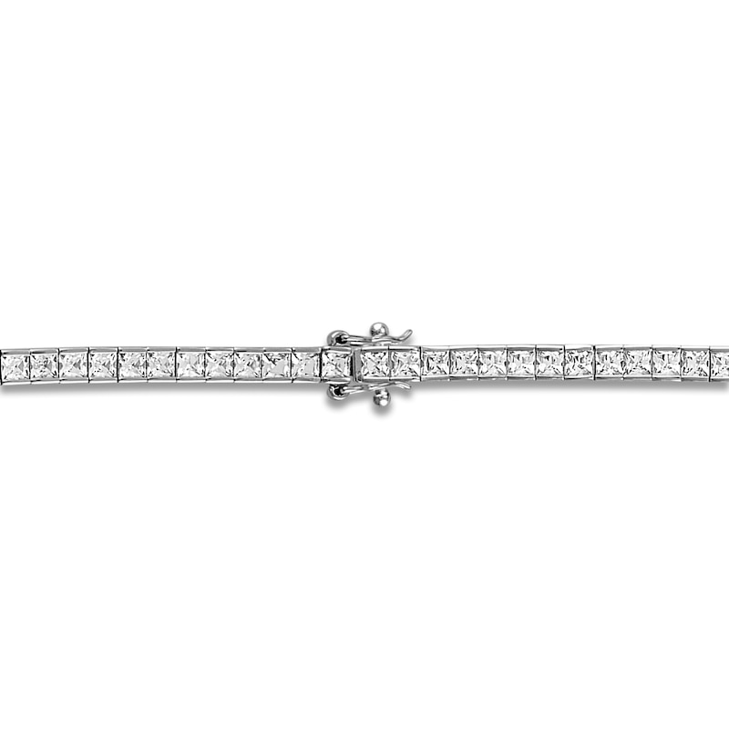 Main Image 4 of 1933 by Esquire Men's Square-Cut Natural White Topaz Necklace Sterling Silver 22&quot;