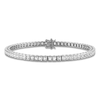 Thumbnail Image 1 of 1933 by Esquire Men's Square-Cut Natural White Topaz Bracelet Sterling Silver 8.5&quot;