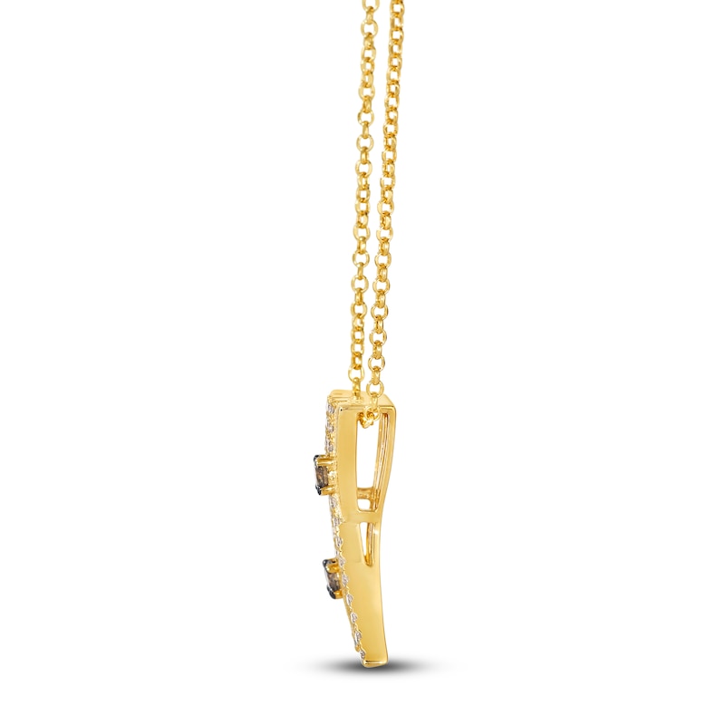 Main Image 2 of Le Vian Diamond Multi-Row Crisscross Necklace 1/2 ct tw 14K Honey Gold 19&quot;