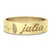 Thumbnail Image 3 of Birth Flower & Name Ring 24K Yellow Gold-Plated Sterling Silver