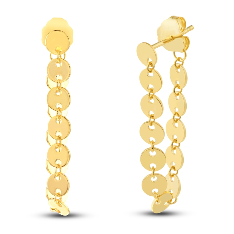Chain Earrings 14K Yellow Gold
