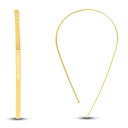 Flat Wire Threader Earrings 14K Yellow Gold