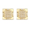 Thumbnail Image 3 of Men's Stud Earrings 1/4 ct tw Diamonds 10K Yellow Gold