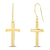 Thumbnail Image 2 of Cross Drop Earrings 14K Yellow Gold