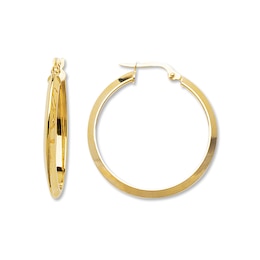 Hoop Earrings 14K Yellow Gold 30mm