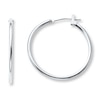 Thumbnail Image 1 of Hoop Earrings 14K White Gold 25mm