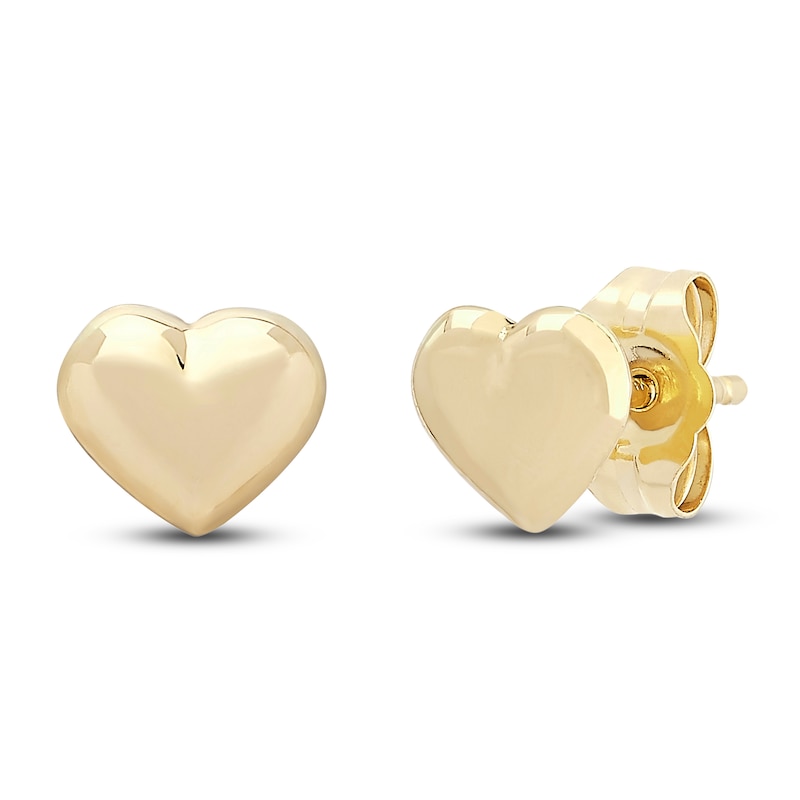 Main Image 2 of Heart Earrings 14K Yellow Gold