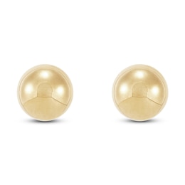 Ball Stud Earrings 6mm 14K Yellow Gold