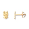 Thumbnail Image 1 of Children's Owl Earrings 14K Yellow Gold