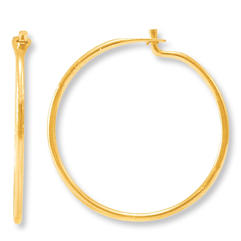 Main Image 1 of Children's Hoop Earrings 14K Yellow Gold 9mm